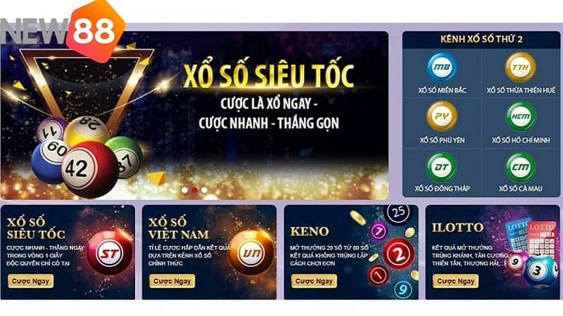 Giới thiệu sảnh xổ số Game Play New88